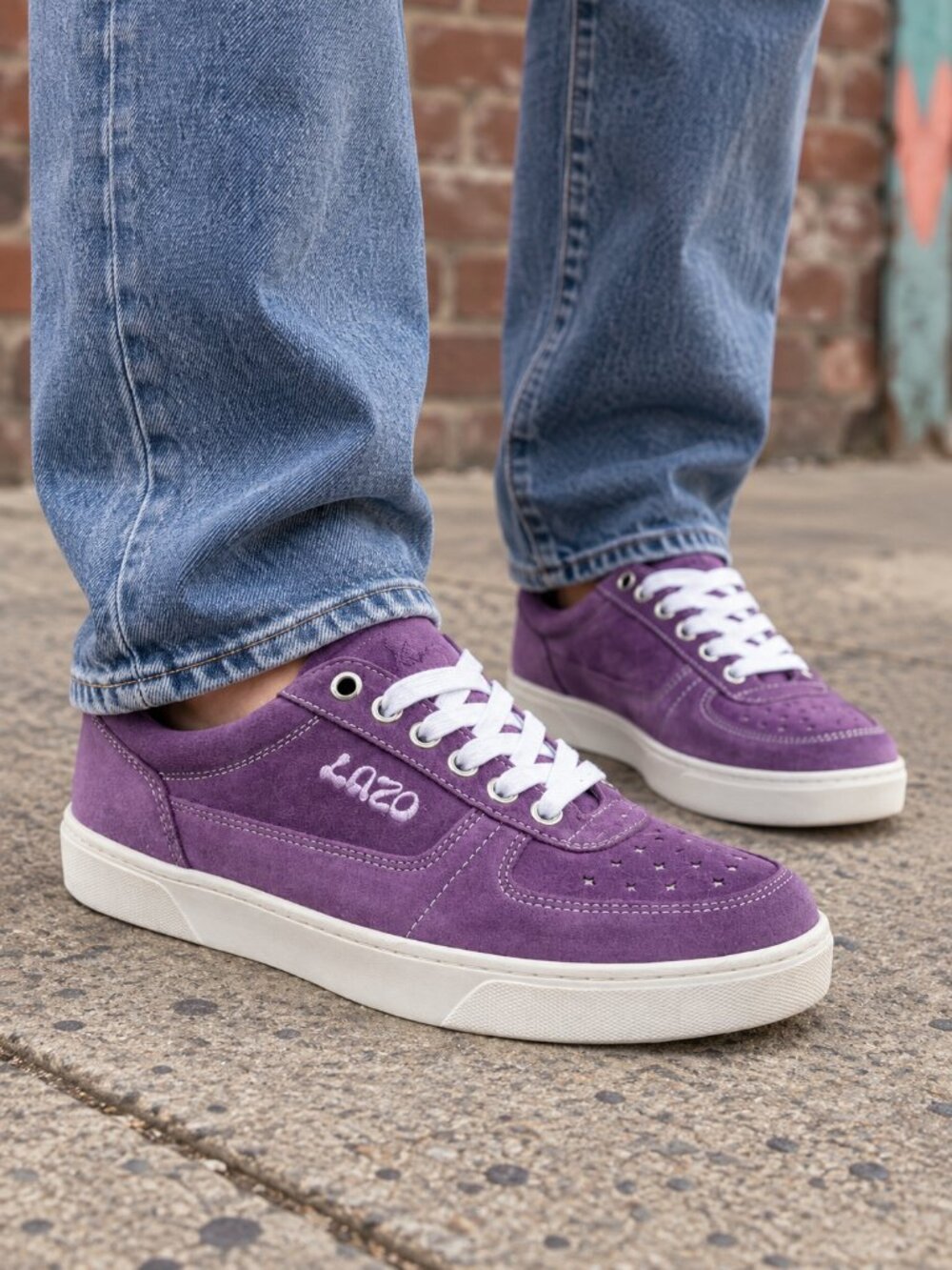 Lazo Hypernova Cartwheel Purple Suede Sneakers Womens 10 NWT NIB